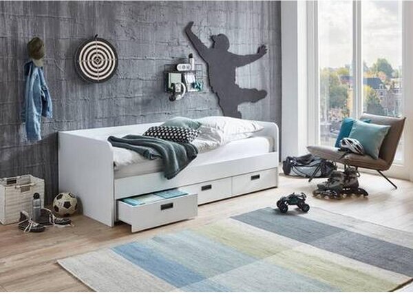 Mömax Raztegljiva Postelja Bianca, 90-180x200, Bela