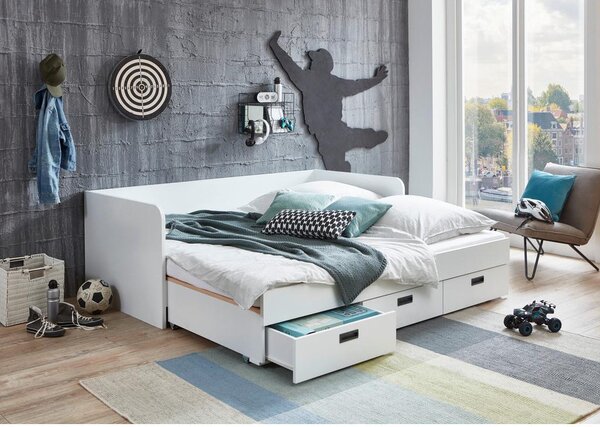 Mömax Raztegljiva Postelja Bianca, 90-180x200, Bela