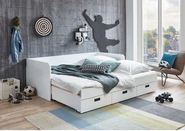 Mömax Raztegljiva Postelja Bianca, 90-180x200, Bela