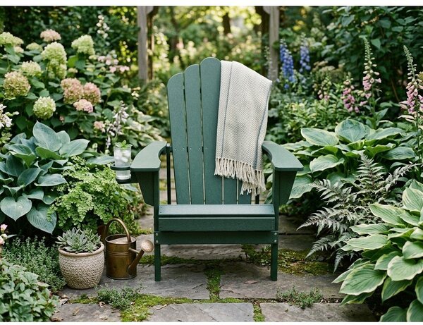 Zelen plastičen vrtni fotelj Adirondack – Bonami Selection