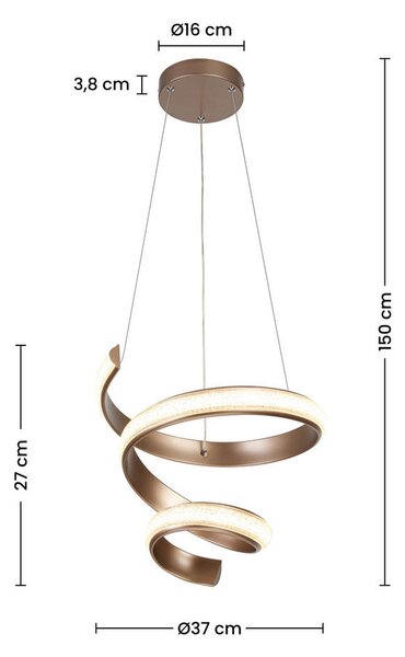 VISEČA LED-SVETILKA Porec 40 W 4500 lm 3000-6500 K 220-240 V
