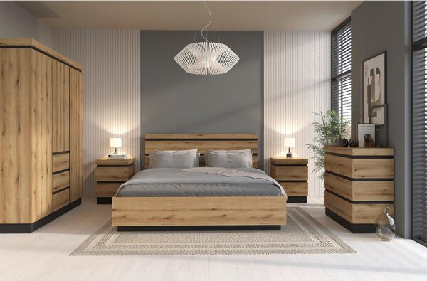 Modern Living Komoda Corte, Barva Hrasta, Siva