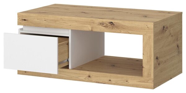 Modern Living Klubska Miza Luci, Bela, Barva Hrasta