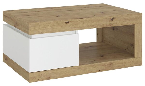 Modern Living Klubska Miza Luci, Bela, Barva Hrasta