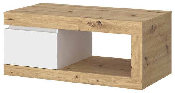 Modern Living Klubska Miza Luci, Bela, Barva Hrasta