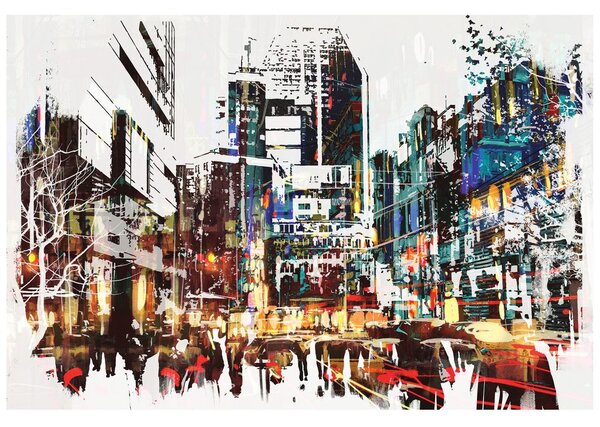 Tapeta abstraktna panorama mesta