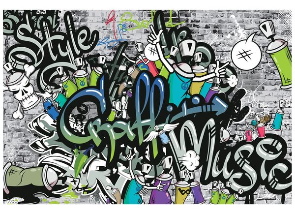 Tapeta stilska stena z grafiti