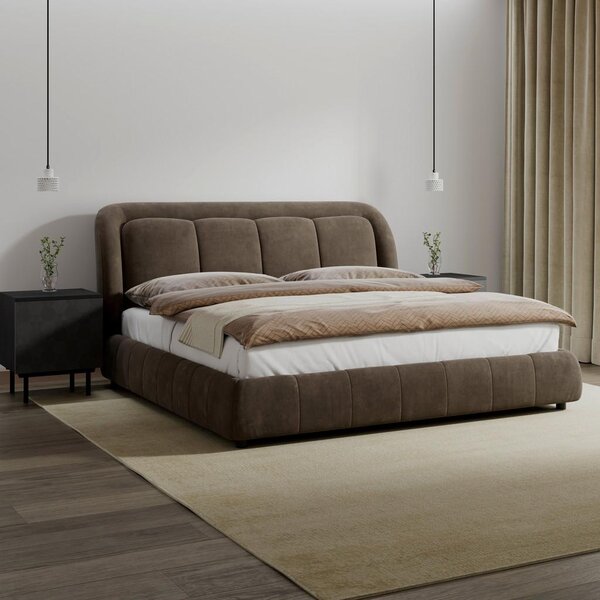 Bessagi Home Oblazinjena Postelja Anton, Rjava, 160x200