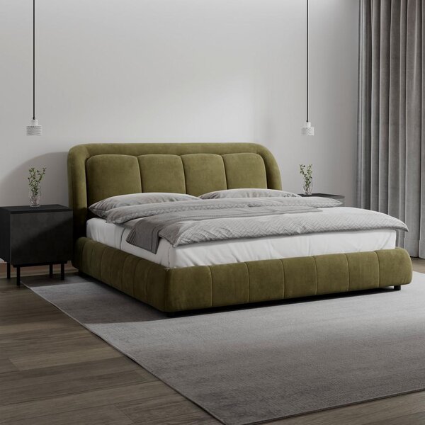 Bessagi Home Oblazinjena Postelja Anton, Olivno Zelena, 180x200