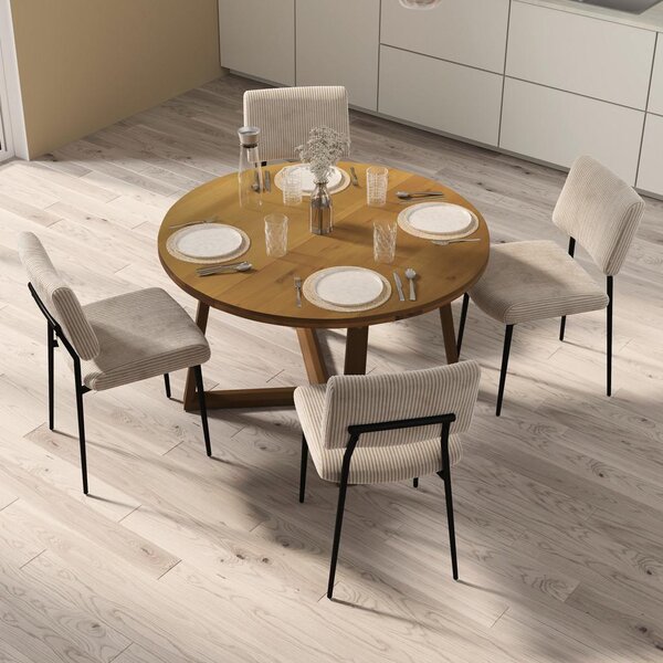 Bessagi Home Raztegljiva Jedilna Miza Miley, Hrast, 120-160x120