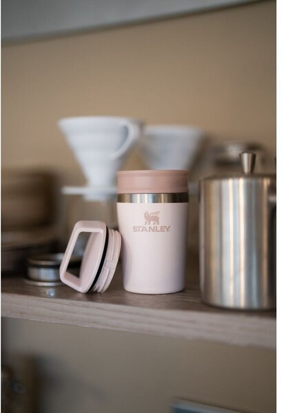Svetlo rožnat termo lonček iz nerjavečega jekla 230 ml Café-To-Go Travel Mug Rose Quartz – Stanley