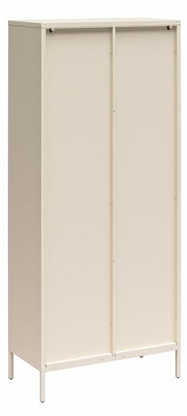 Kremno bela kovinska vitrina 80x186x40 cm Luna – Støraa