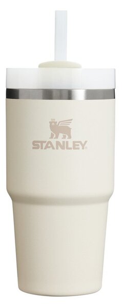 Kremno bela termovka s slamico iz nerjavečega jekla 600 ml Quencher H2.0 FlowState Tumbler Cream – Stanley