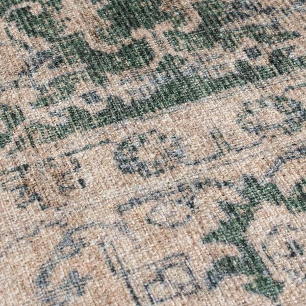 Zelen pralen tekač 60x230 cm Beau Floral – Flair Rugs