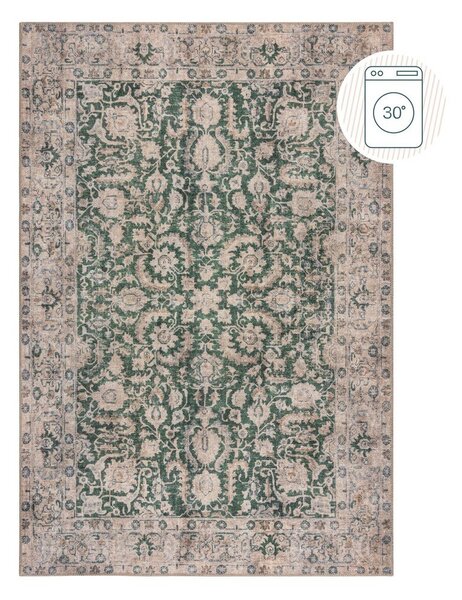 Zelena pralna preproga 190x290 cm Beau Floral – Flair Rugs