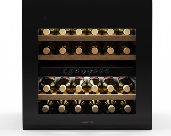 Klarstein Rhone 36 Duo hladilnik za vino, 36 steklenic, LED nadzor, potisni za odpiranje, tih