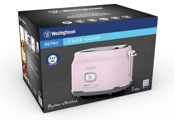 Westinghouse Retro Pink 2 Slice opekač kruha