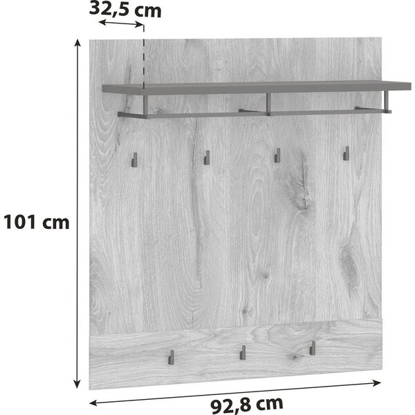 Mömax Garderobni Panel Grano, Barva Hrasta