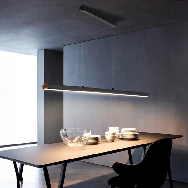 Led obesek stropna svetilka APP1447-CP BLACK 80cm