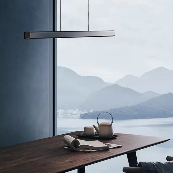 Led obesek stropna svetilka APP1447-CP BLACK 80cm