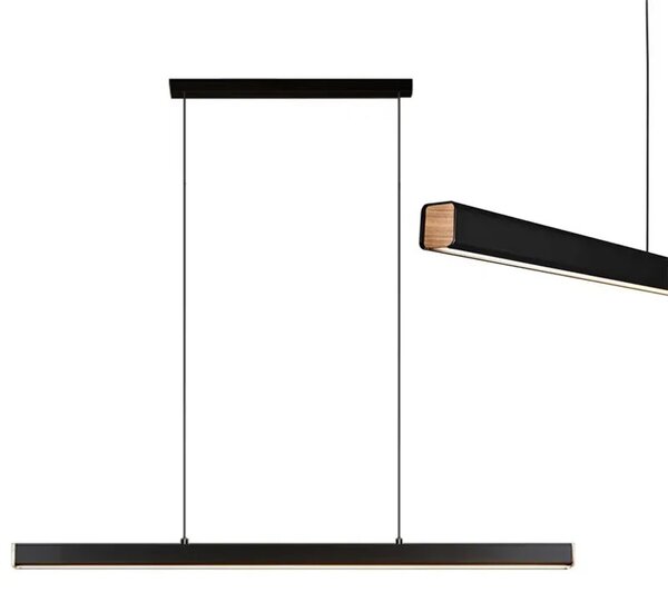 Led obesek stropna svetilka APP1447-CP BLACK 80cm