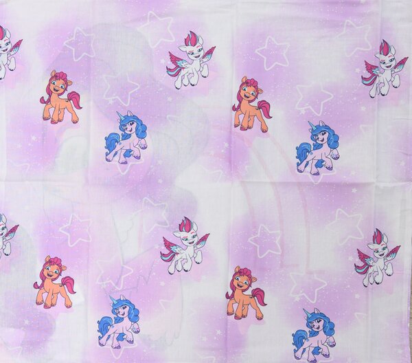 Otroška bombažna posteljnina MY LITTLE PONY STARS bela Dimenzije posteljnine: 60 x 70 cm | 140 x 200 cm