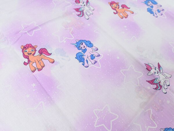 Otroška bombažna posteljnina MY LITTLE PONY STARS bela Dimenzije posteljnine: 60 x 70 cm | 140 x 200 cm