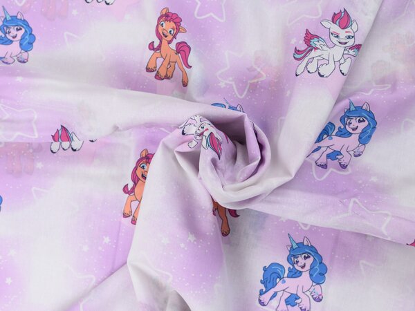 Otroška bombažna posteljnina MY LITTLE PONY STARS bela Dimenzije posteljnine: 60 x 70 cm | 140 x 200 cm