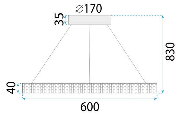 Viseča svetilka LED APP1511-CP CHROM