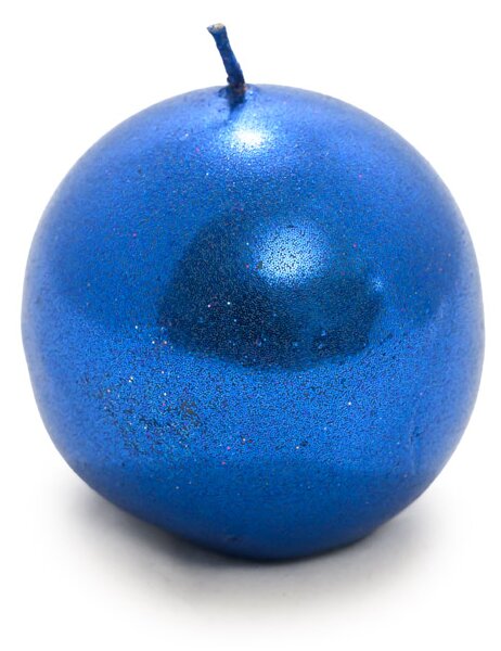 Komplet 2 sveč, krogla CANDLE BALL BLUE 4,5 cm modra