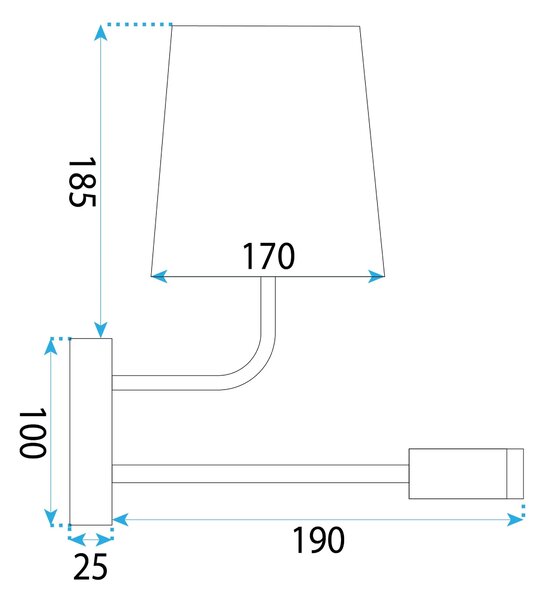 Stenska svetilka APP1610-2W Black