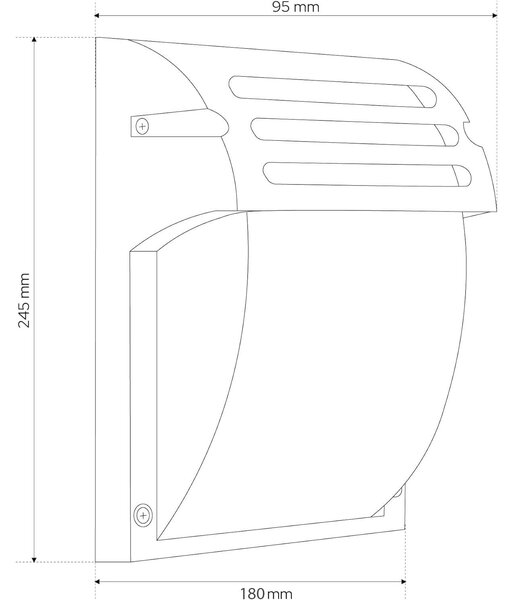 Stenska svetilka RSL013-1W Black