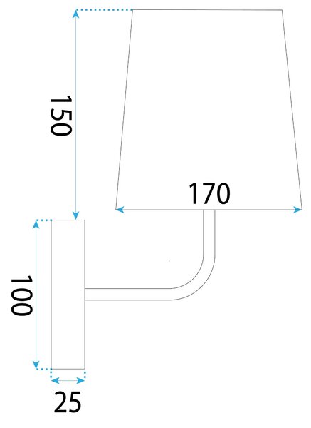 Stenska svetilka APP1612-1W black