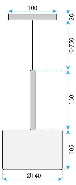 Steklena stropna svetilka APP1701-1CP GREY A