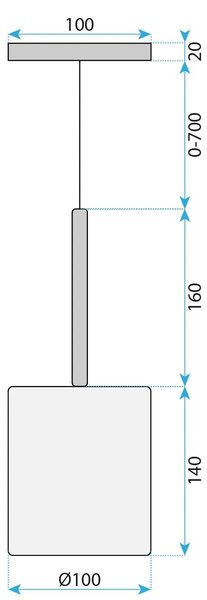 Steklena stropna svetilka APP1702-1CP GREY B
