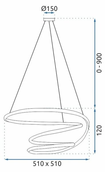 Sodobna stropna svetilka LED G080-1CP Gold