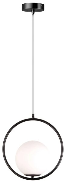 Steklena stropna svetilka G110-1W BLACK WHITE