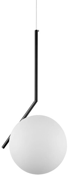 Steklena stropna svetilka G107-1W BLACK WHITE
