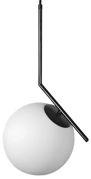 Steklena stropna svetilka G107-1W BLACK WHITE
