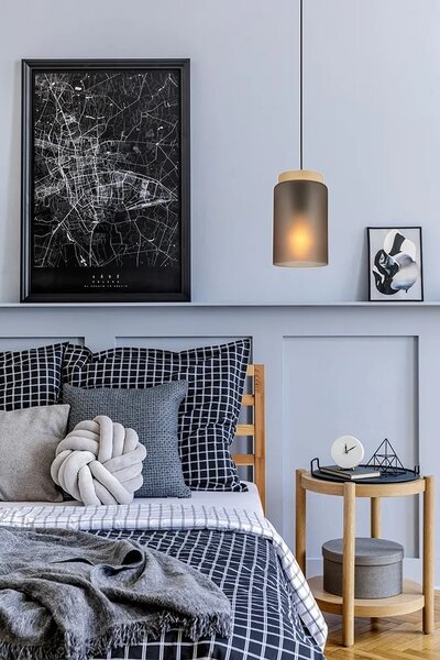 Viseča svetilka APP1810-1CP Frosted Grey