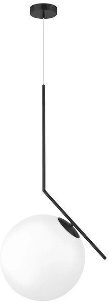 Steklena stropna svetilka G107-1W BLACK WHITE