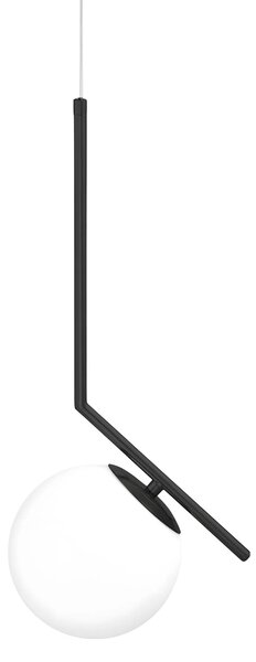 Steklena stropna svetilka G107-1W BLACK WHITE