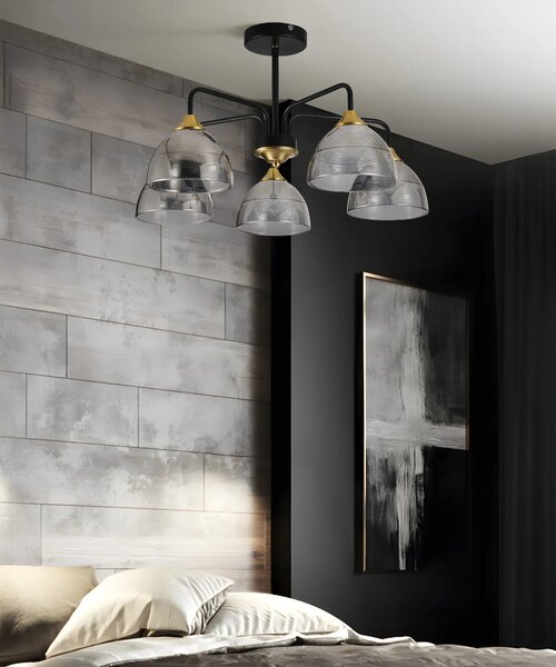 Viseča svetilka G085-5C BLACK GREY