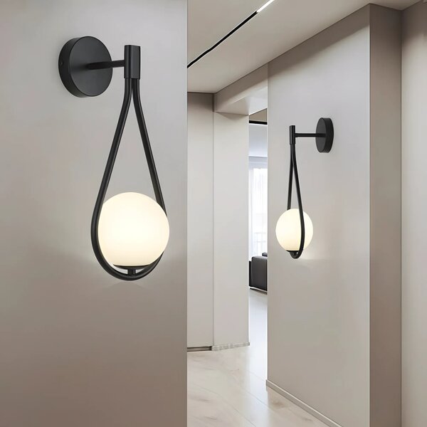 Stenska svetilka G093-1W Black White