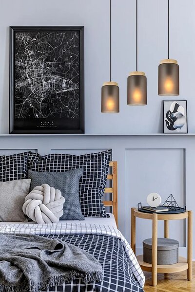 Viseča svetilka APP1812-3CP Frosted Grey