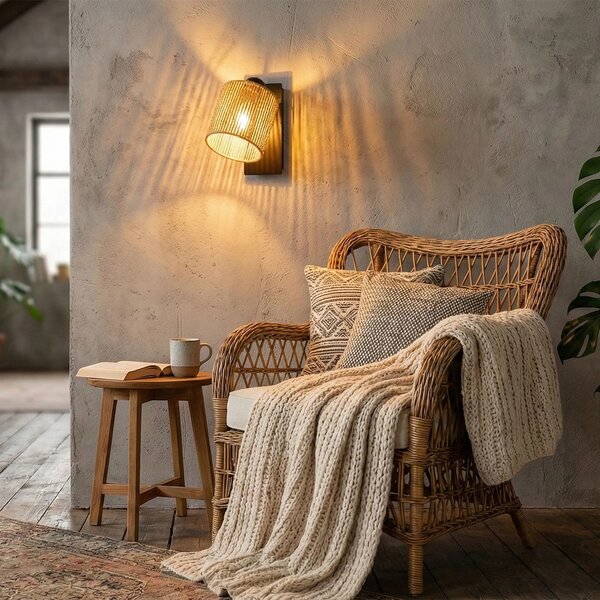 Stenska svetilka APP1823-1W NATURE BLACK