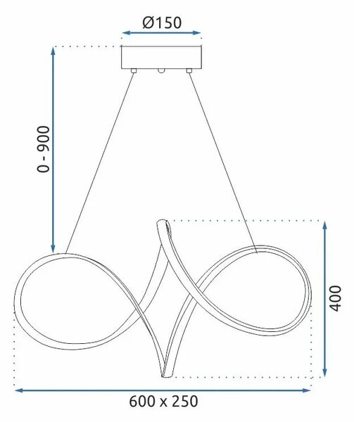 Viseča LED svetilka G081-1CP GOLD