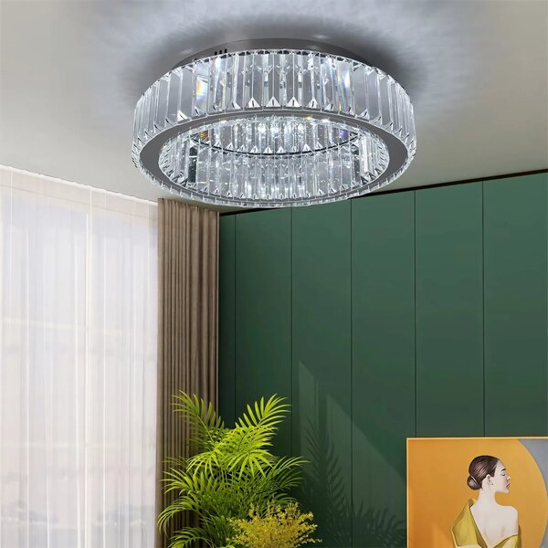 KRISTALNA SVETILKA PLAFOND APP1742-C 40 cm KROM