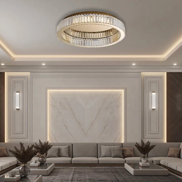 Kristalna svetilka plafond APP1719-C 40 cm Gold