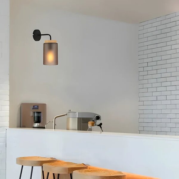 Stenska svetilka APP1814-1W Frosted Grey